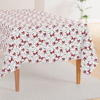 Dog Bones with Bows -  White, Red 