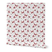 Dog Bones with Bows -  White, Red 