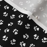 Tiny kitty cat paw prints - black