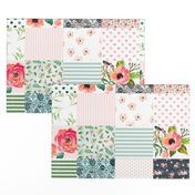 Floral Dreams  - Whole Cloth / Cheater Quilt 