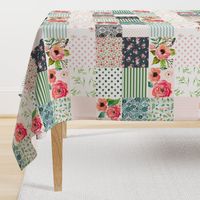 Floral Dreams  - Whole Cloth / Cheater Quilt 