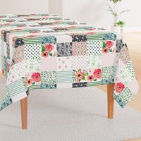 Floral Dreams  - Whole Cloth / Cheater Quilt 