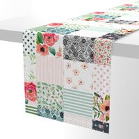 Floral Dreams  - Whole Cloth / Cheater Quilt 