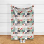 Floral Dreams  - Whole Cloth / Cheater Quilt 