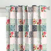 Floral Dreams  - Whole Cloth / Cheater Quilt 