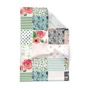Floral Dreams  - Whole Cloth / Cheater Quilt 