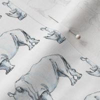 Watercolor Rhinos (Smaller Print)