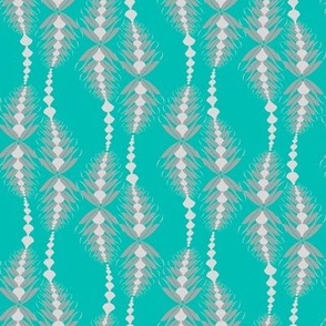 Sea Oats in turquoise and gray