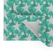 Chalk Stars, Green and White