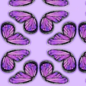 Purple Butterfly Wings on Lilac