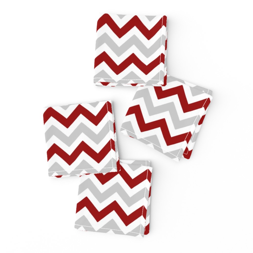 Crimson and grey team color Chevron