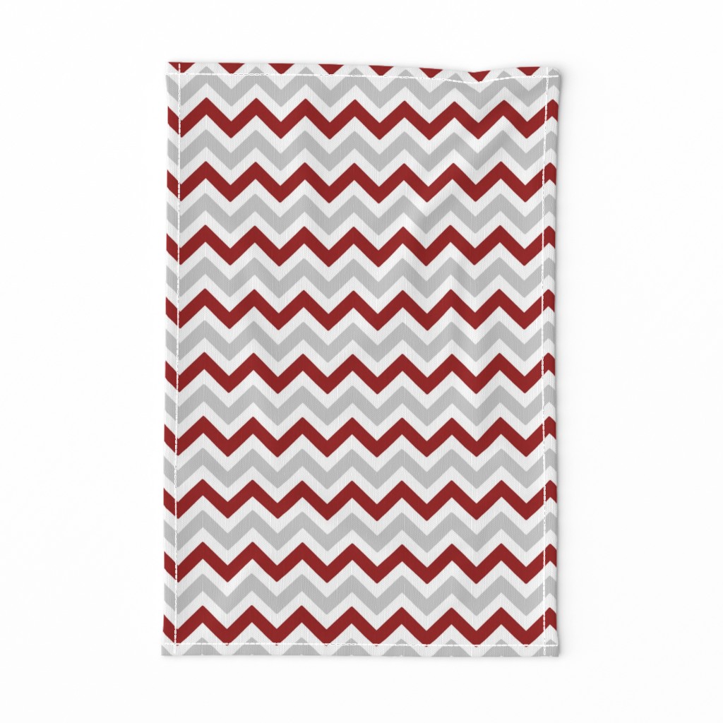 Crimson and grey team color Chevron