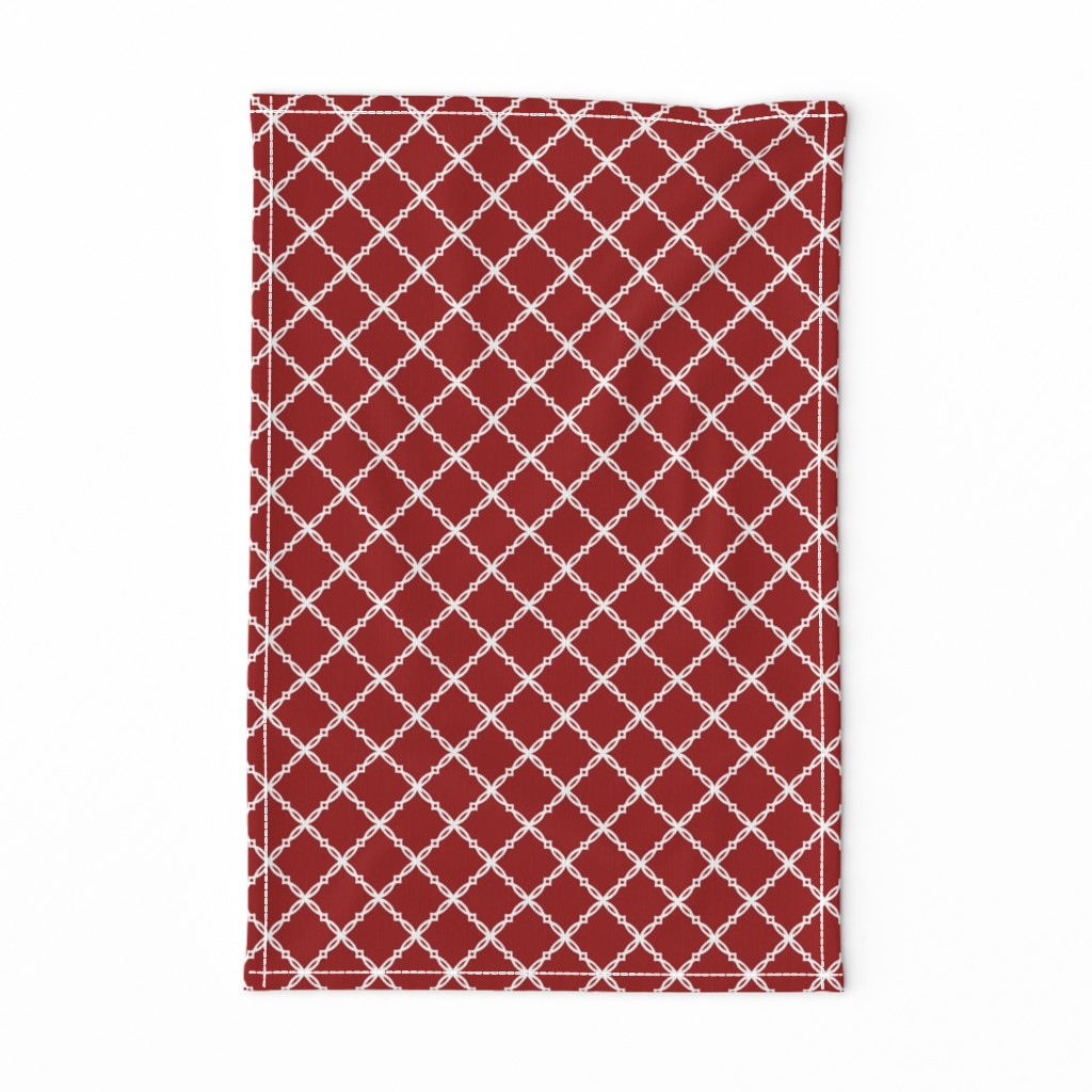 Crimson and grey team color  Red trellis