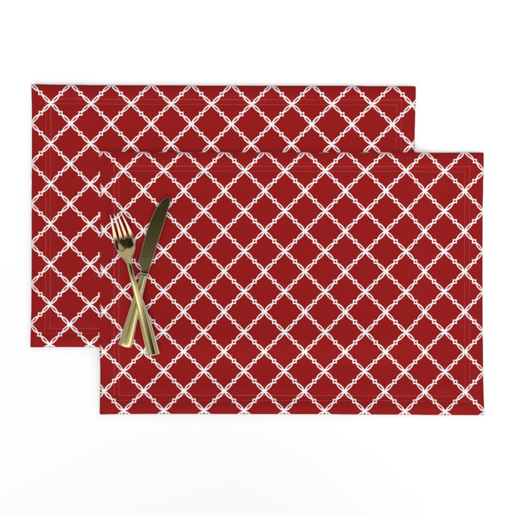 Crimson and grey team color  Red trellis