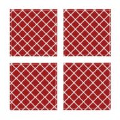 Crimson and grey team color  Red trellis