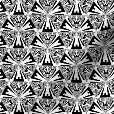 Black and White Sierpinski triangles ©2011 Gingezel™ Inc.