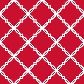 Red and blue team color trellis red background