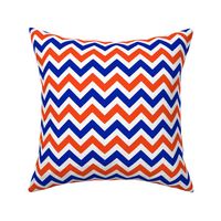 Royal blue and orange team color chevron