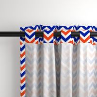 Royal blue and orange team color chevron