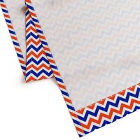 Royal blue and orange team color chevron