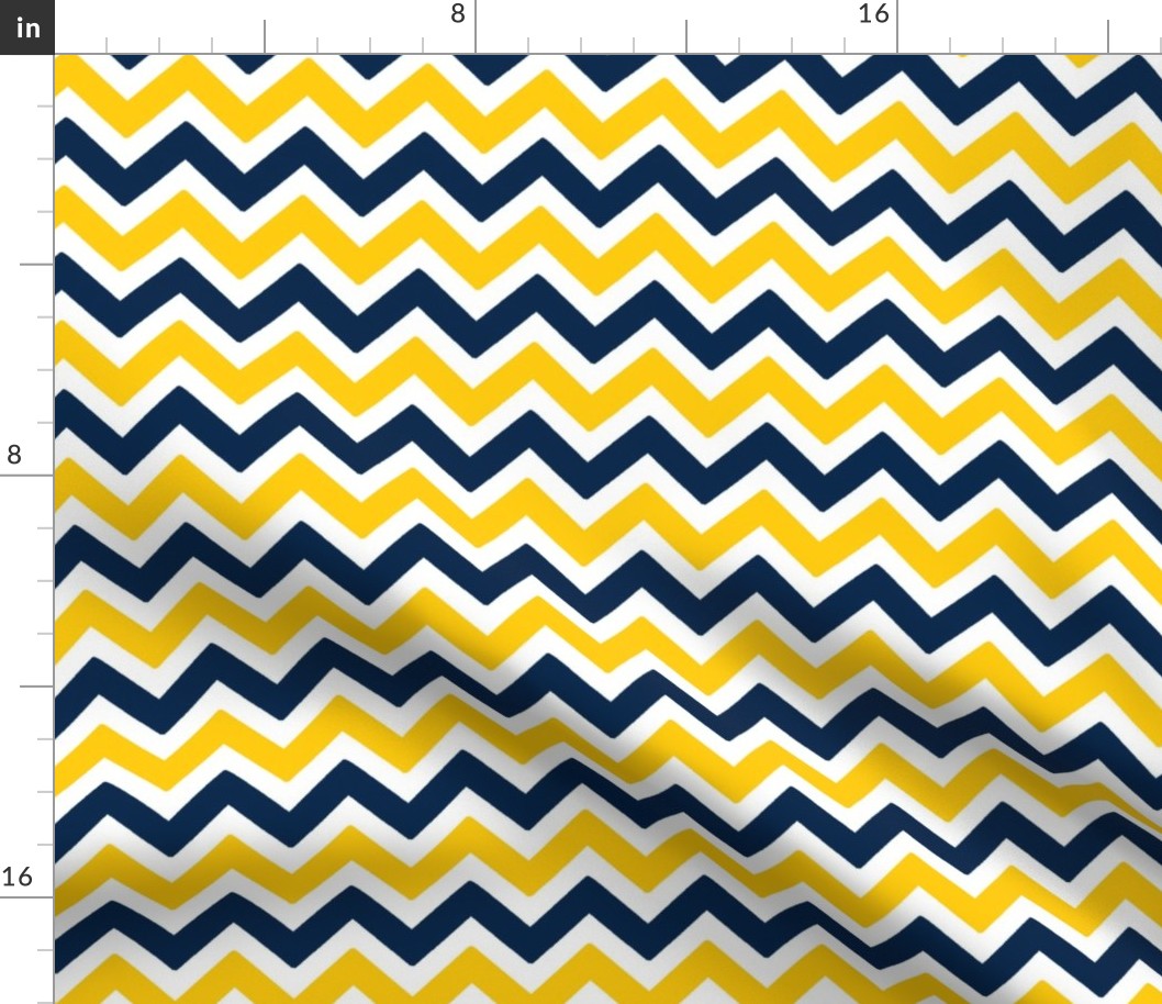 Yellow and blue team color Chevron