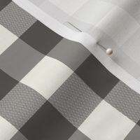 Charcoal Cream Buffalo Check