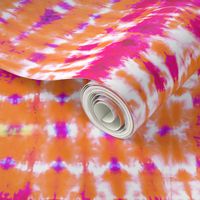 Pink and Orange Tie Dye Stripes