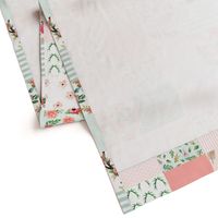 Floral Dreams Deer - Whole Cloth / Cheater Quilt