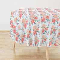 Floral Sweet Pastel - Shibori Blue Polka Dots and Blue Branches