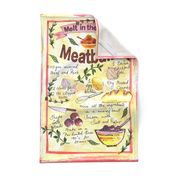 Grandmas Meatball recipe tea towel