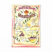 Grandmas Meatball recipe tea towel