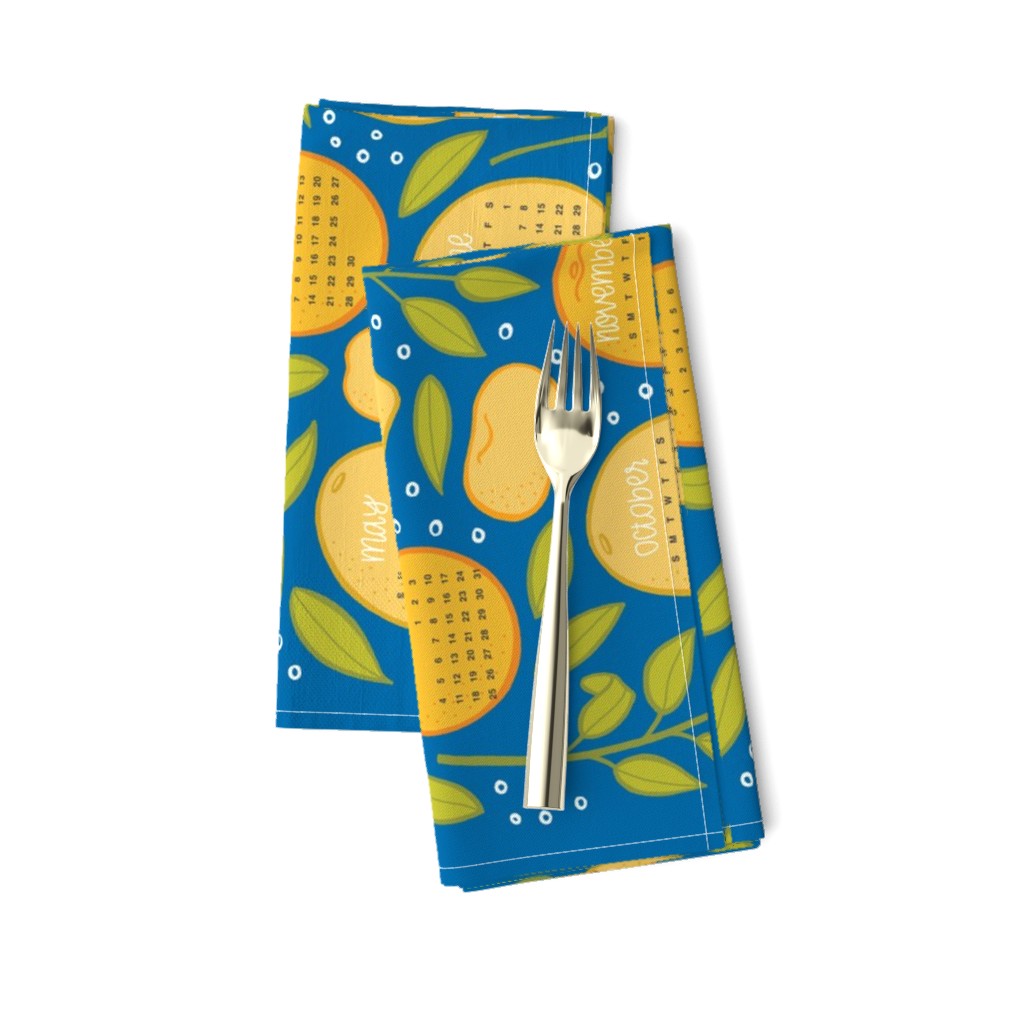 2024 Citrus Tea Towel Calendar - Blue