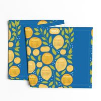 2024 Citrus Tea Towel Calendar - Blue