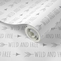 Wild and Free Arrows - Typography - grey/white