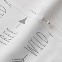 Wild and Free Arrows - Typography - grey/white