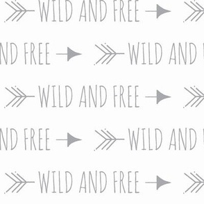 Wild and Free Arrows - Typography - grey/white