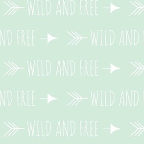 Wild and free arrows - mintgreen/white