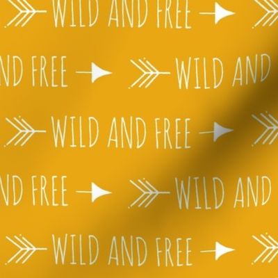 Wild and Free Arrow - gold, mustard, white