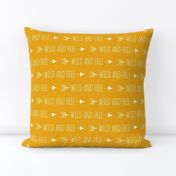 Wild and Free Arrow - gold, mustard, white