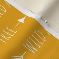 Wild and Free Arrow - gold, mustard, white