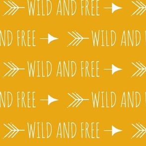 Wild and Free Arrow - gold, mustard, white