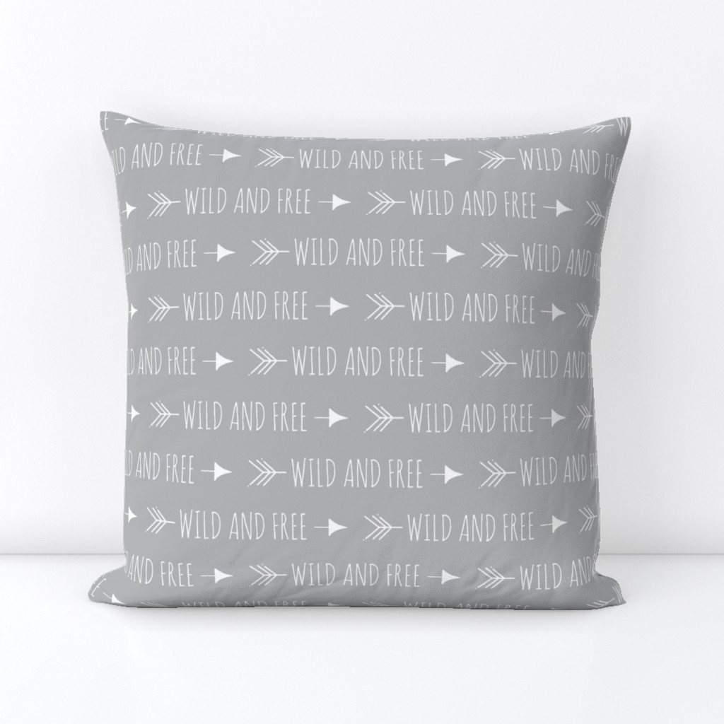 Wild and free arrows - grey/white