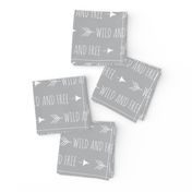 Wild and free arrows - grey/white