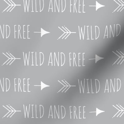 Wild and free arrows - grey/white