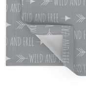 Wild and free arrows - grey/white