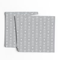 Wild and free arrows - grey/white