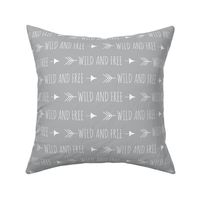 Wild and free arrows - grey/white