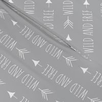 Wild and free arrows - grey/white