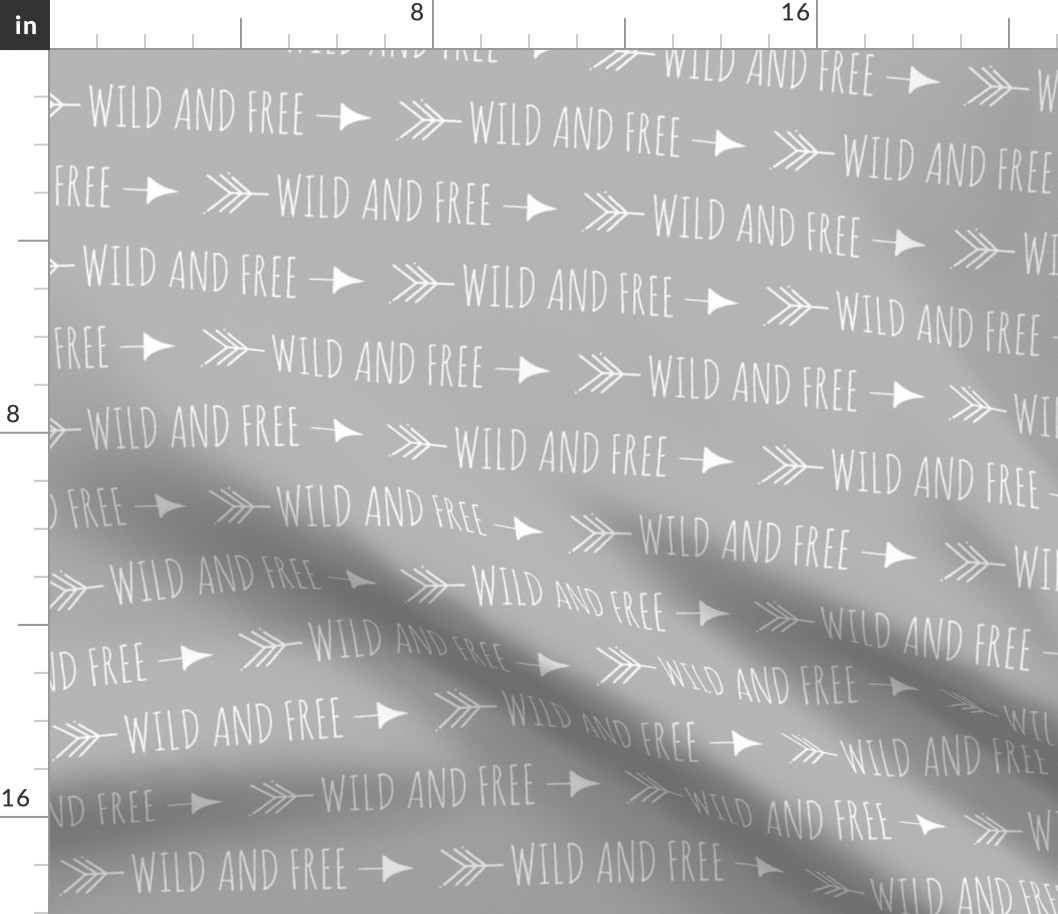 Wild and free arrows - grey/white