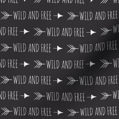 Wild and free arrows - small scale - charcoal